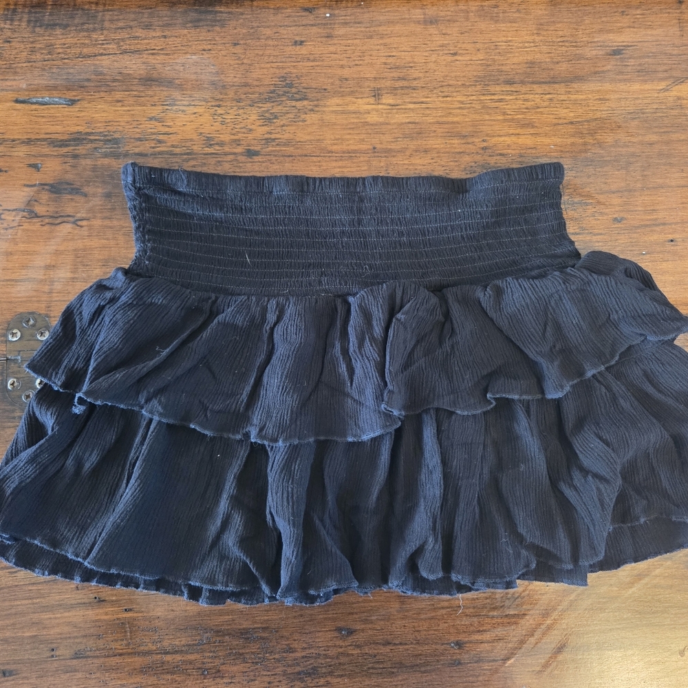 Love Tree Black Layered Micro Skirt Fairy Dainty Grunge Whimsigoth